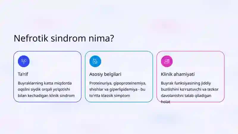 Nefrotik sindrom: Belgilari va diagnostik mezonlari 2