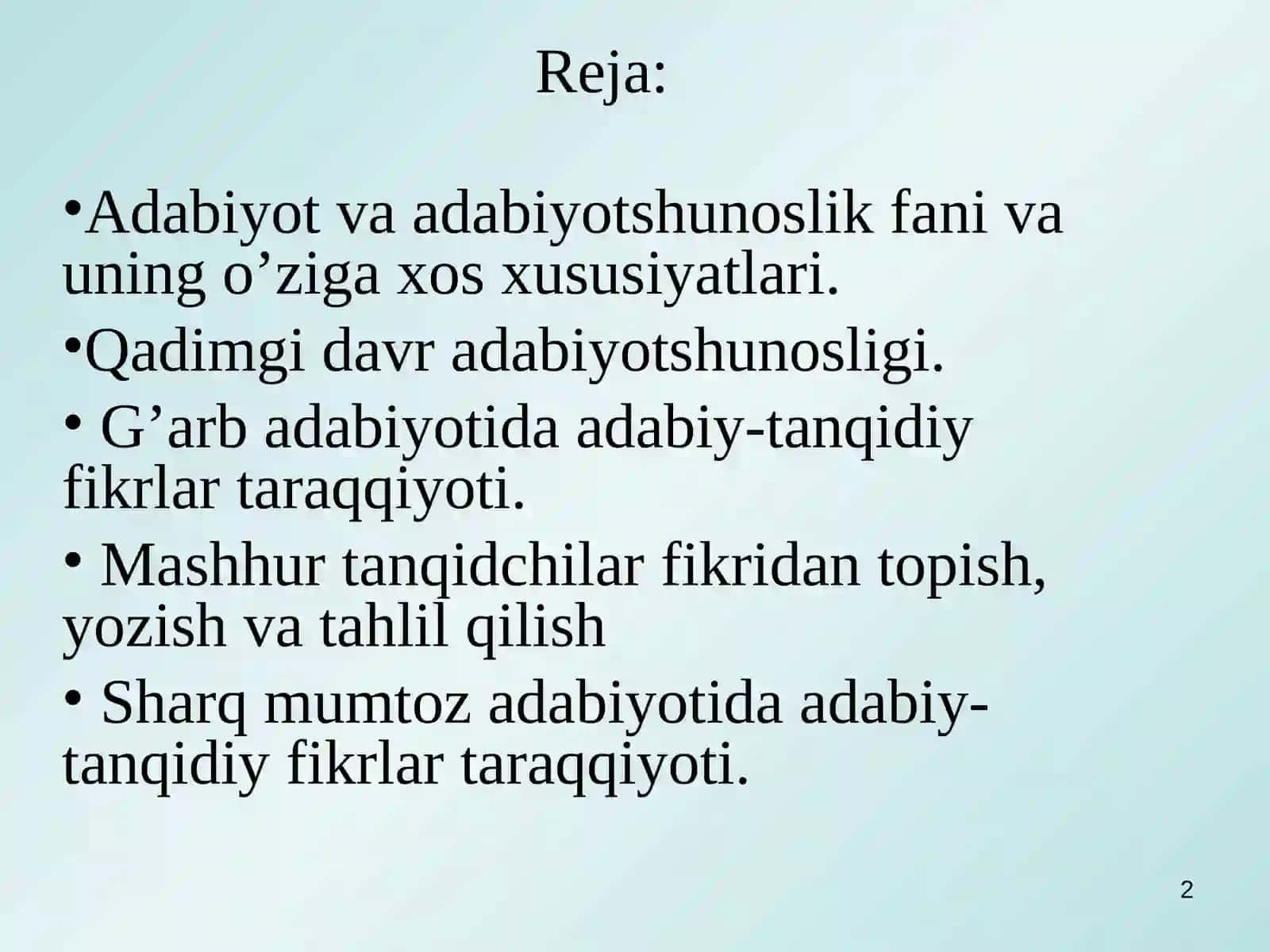 QADIMGI DAVR ADABIYOTSHUNOSLIGI 2