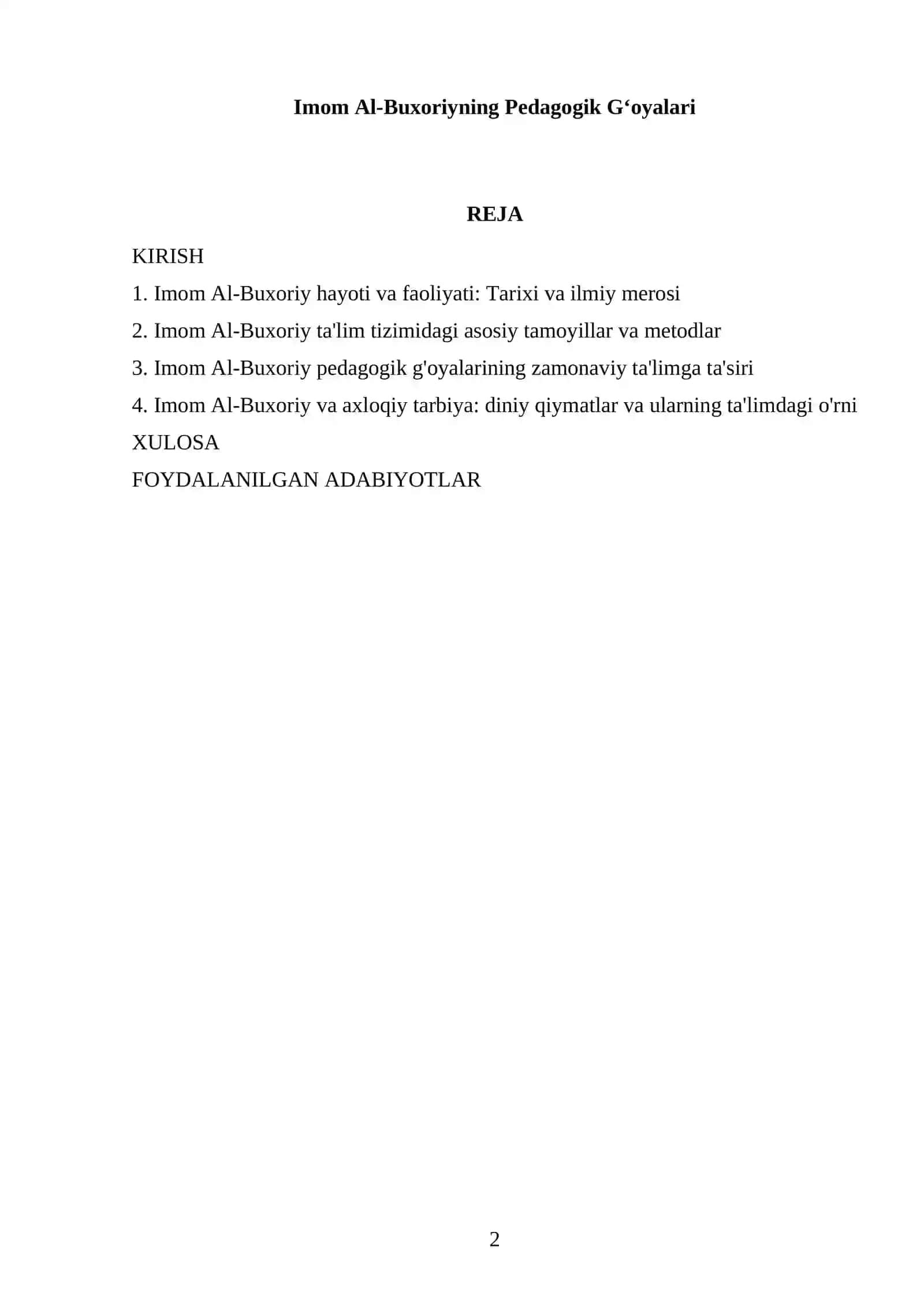 Imom Al-Buxoriyning Pedagogik Gʻoyalari 2