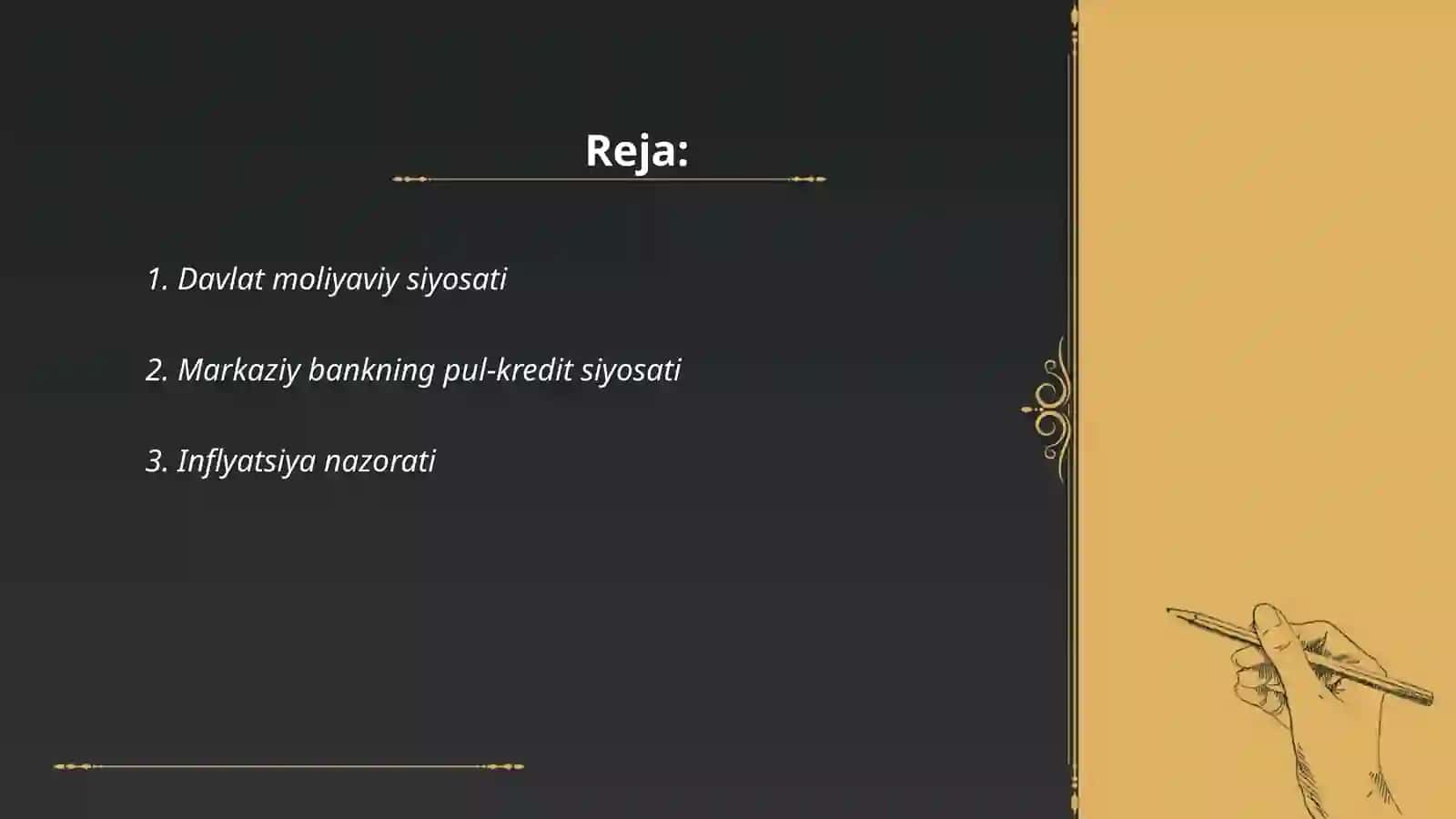 Davlat pul kredit siyosati 2