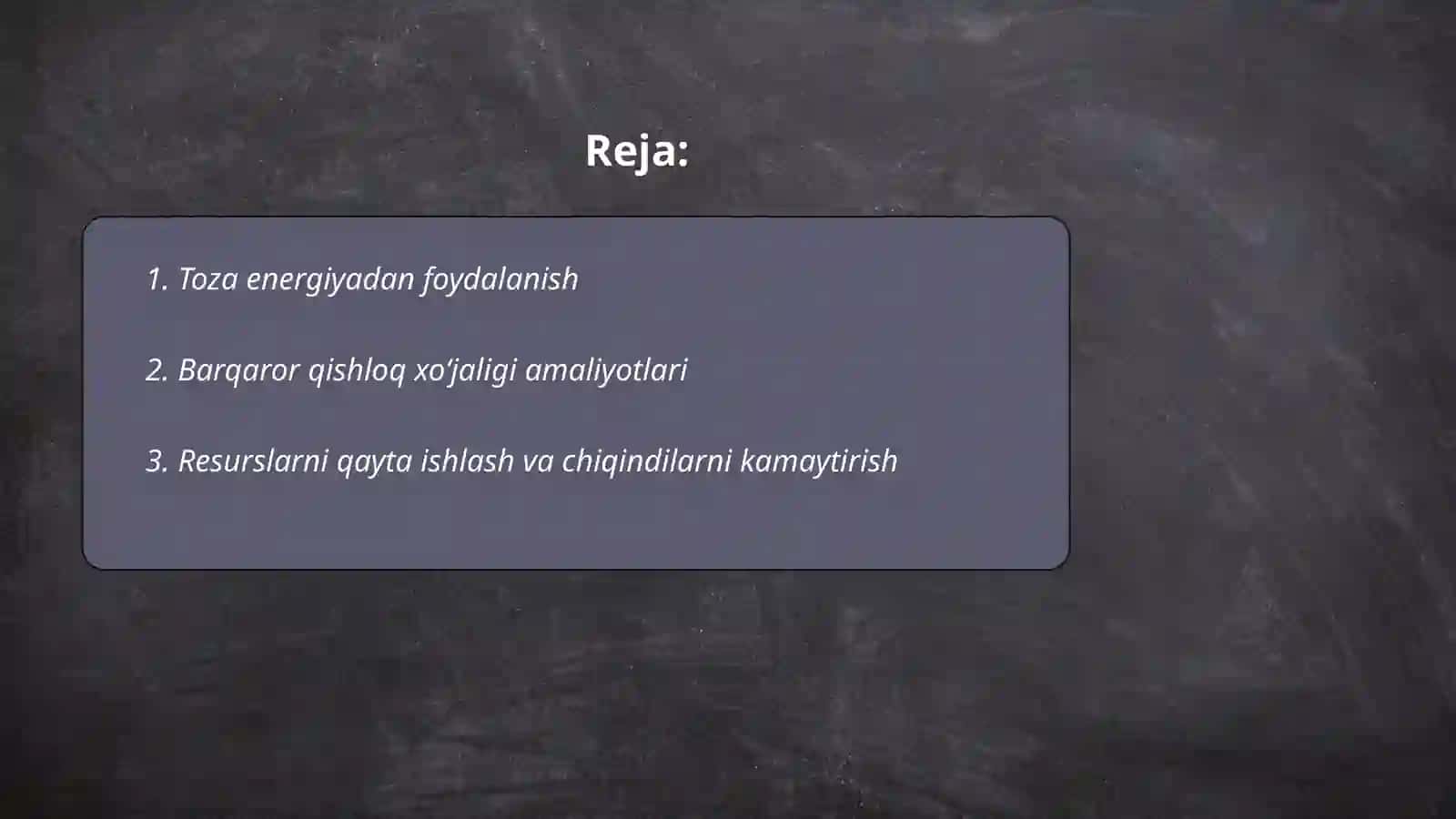 Yashil iqtisodiyot 2