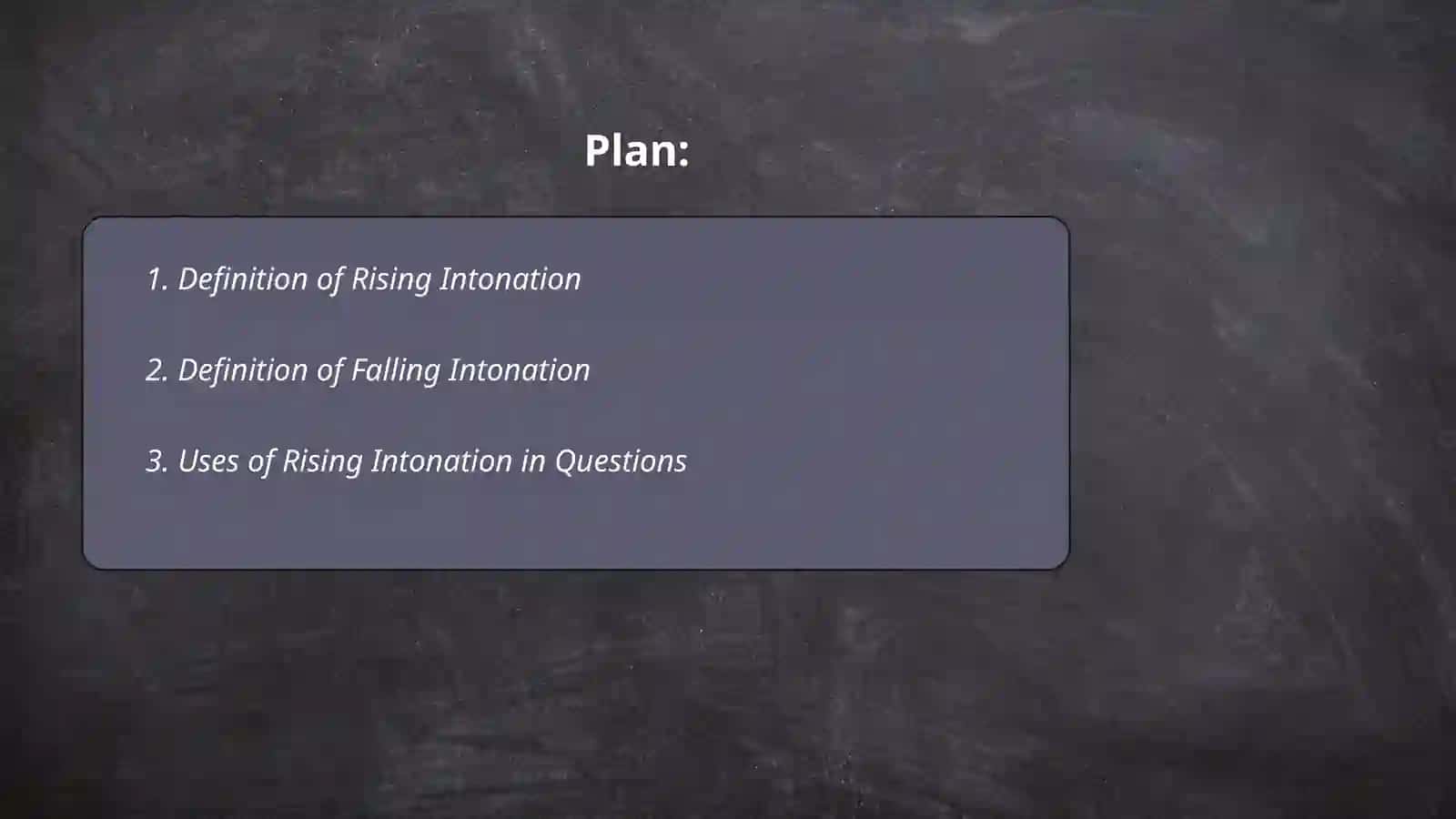 Rising and falling intonation 2