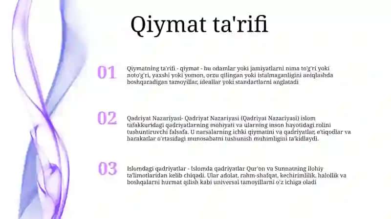 Qadriyat Nazariyasi 2