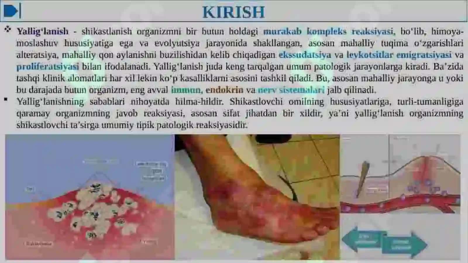 Yalligʻlanish bosqichlari, belgilari 2