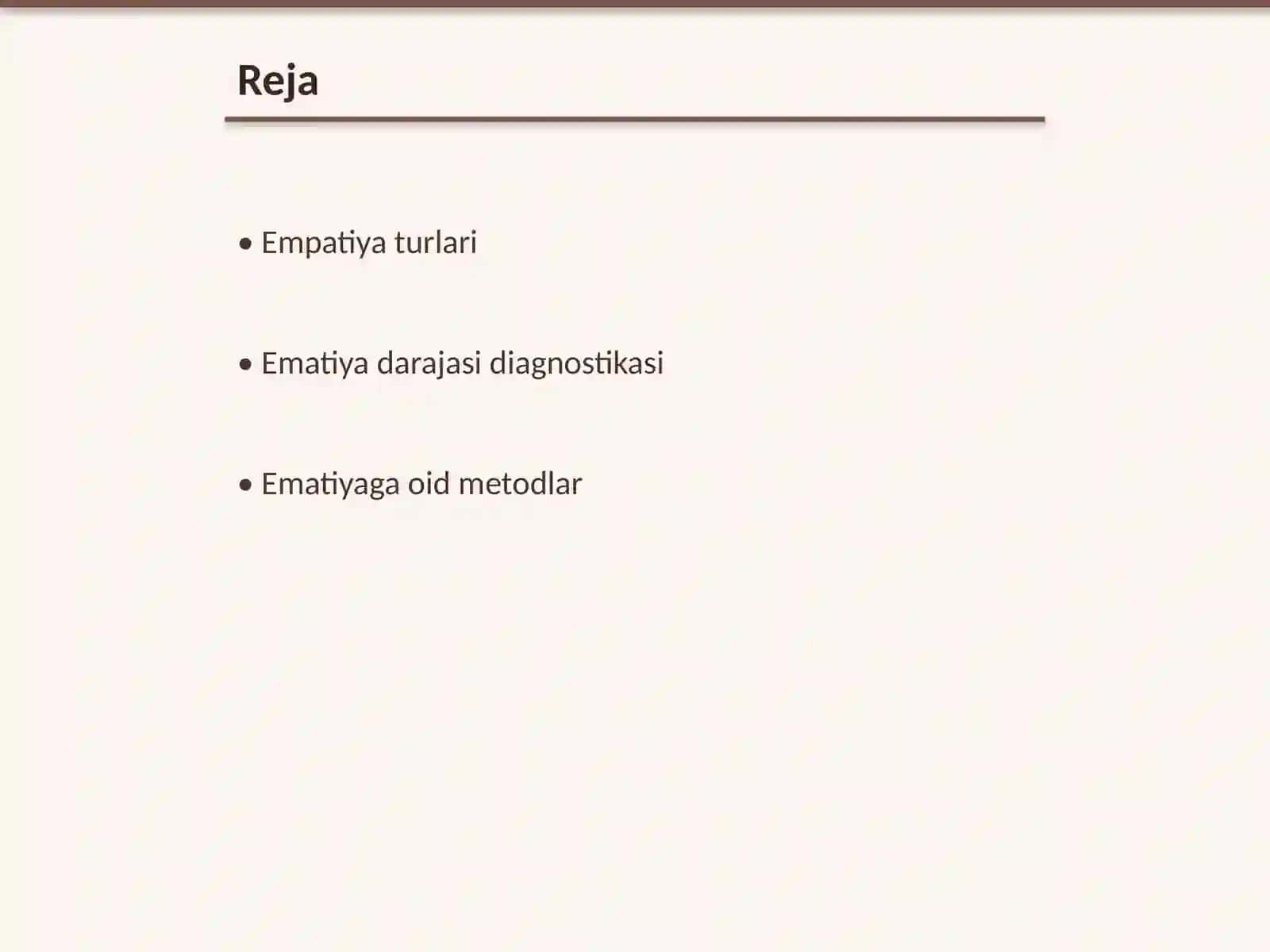 Empatiya darajasi diagnostikasi 2