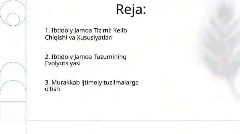 Ibtidoiy Jamoa Tuzumi va Uning Davrlashtirilishi 2