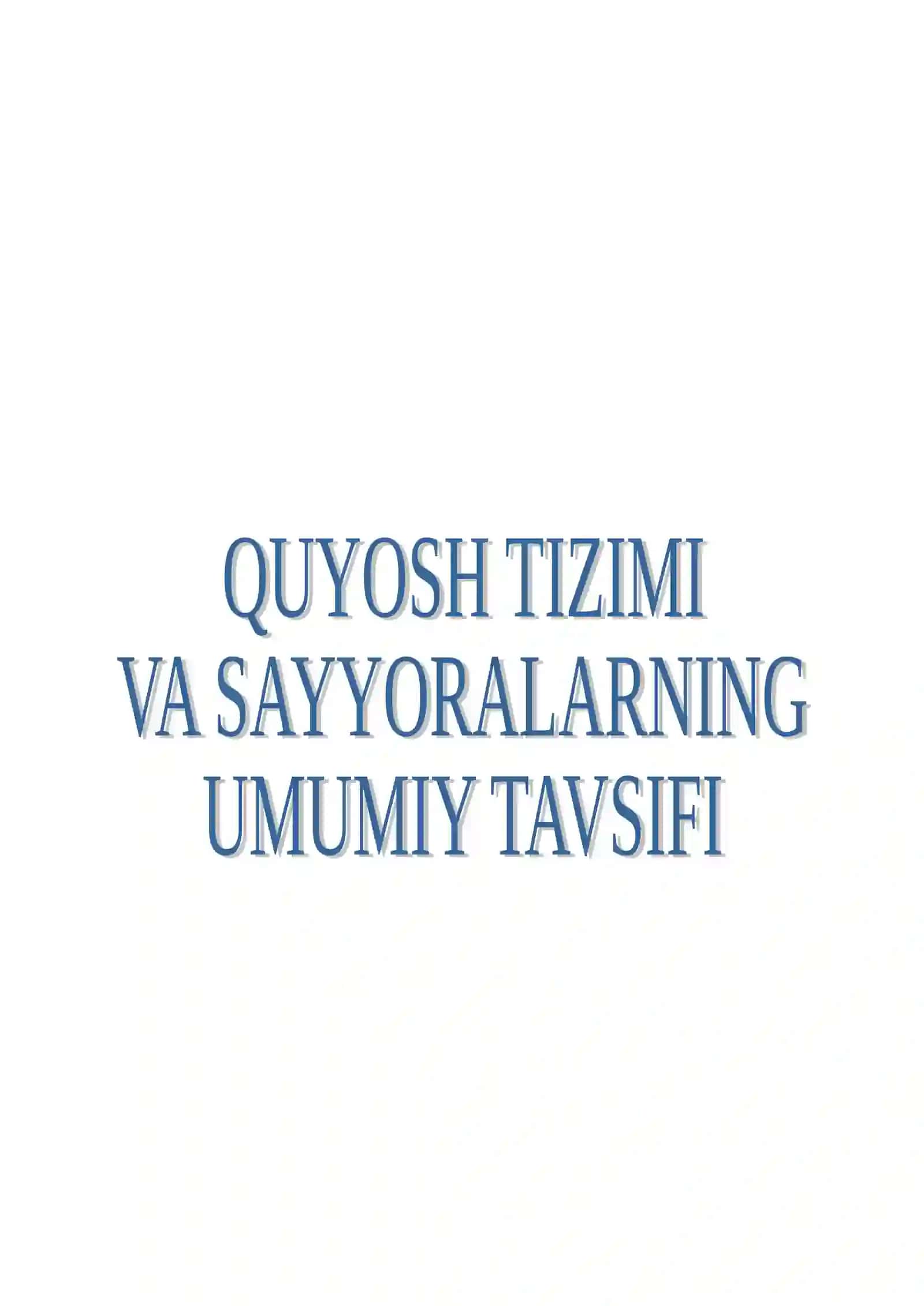 Yer bilimi fanidan tayyorlagan kurs ishi 2