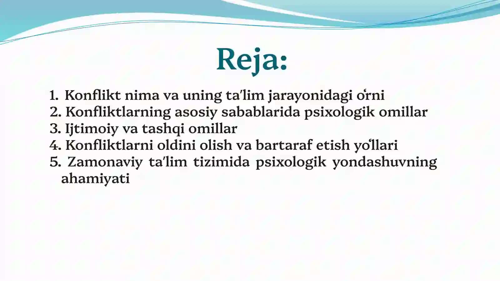 Konflikt nima va uning taʼlimjarayonidagioʻrni 2