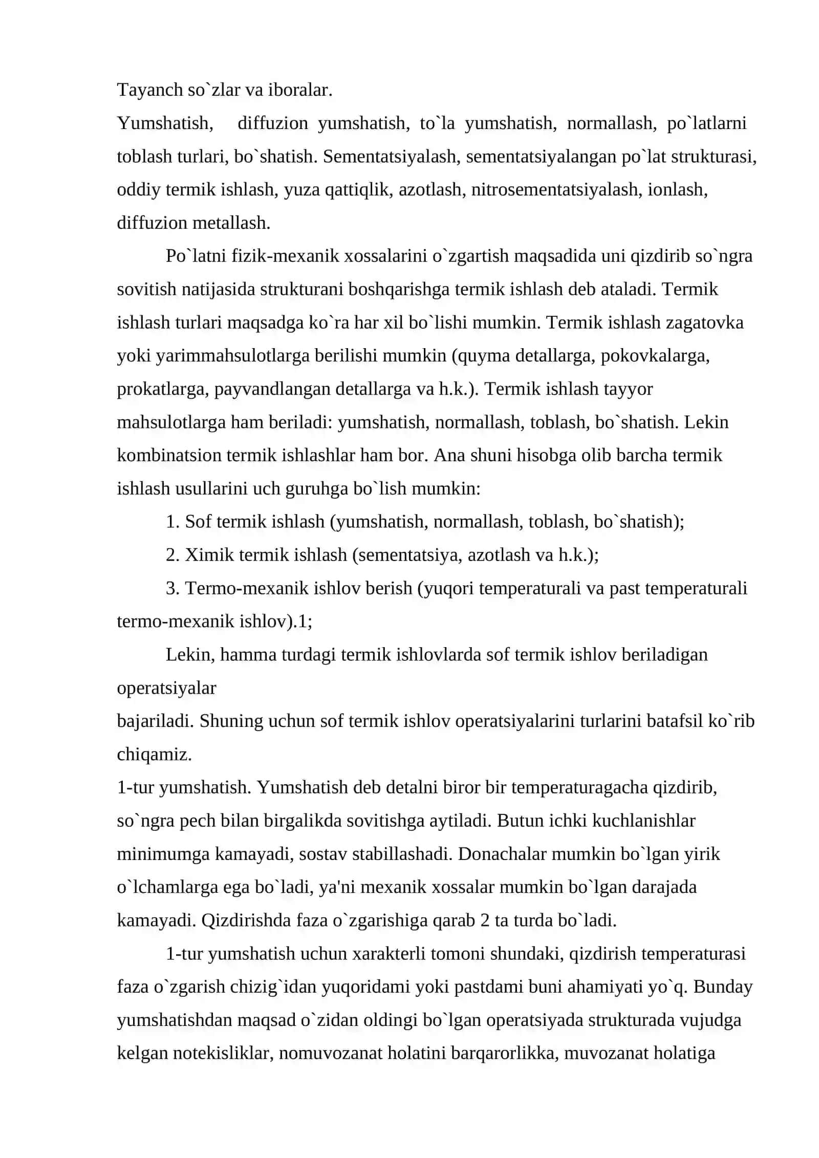 Termik ishlash beruvchi ETQlarni ishlaash rejimlari 2