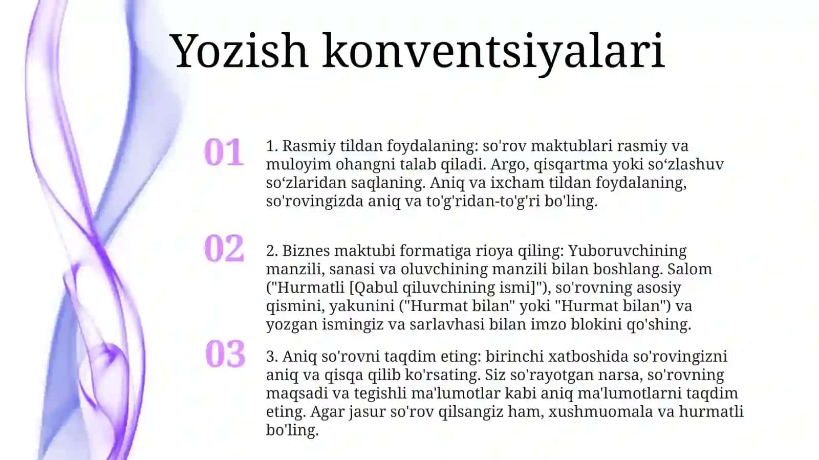 So'rov maktubi yozish 2