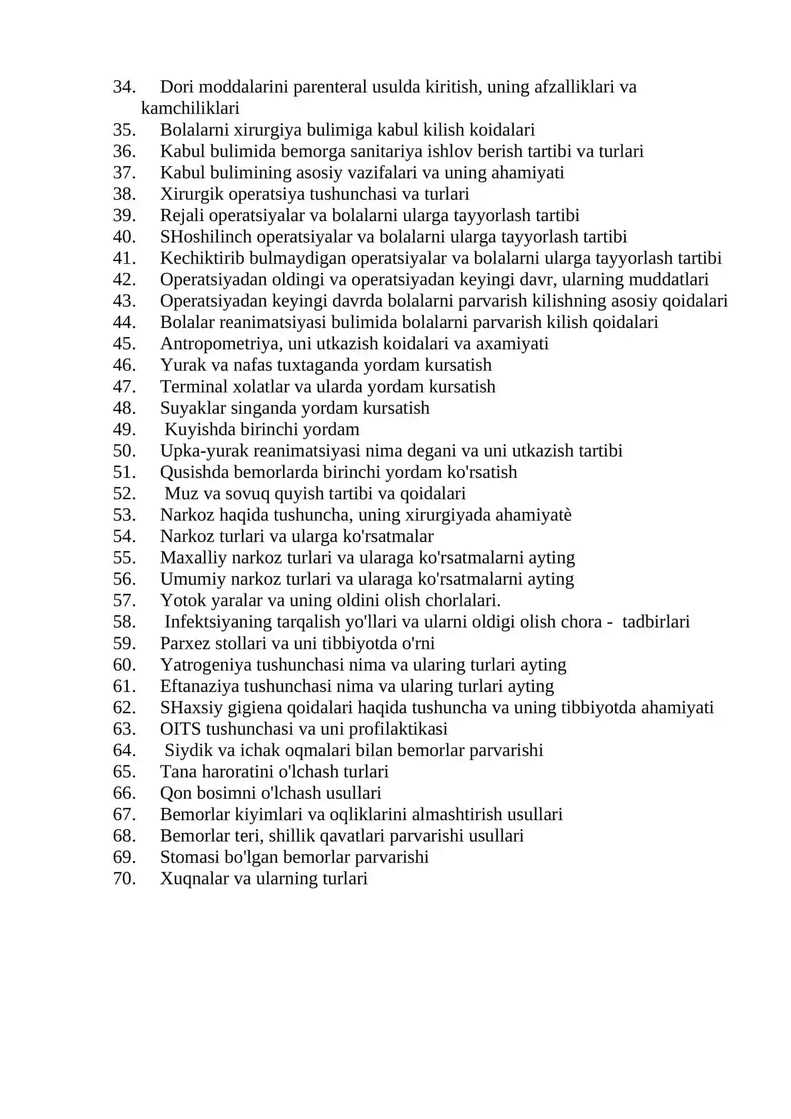 Bolalar xirurgiyasi parvarishi 2