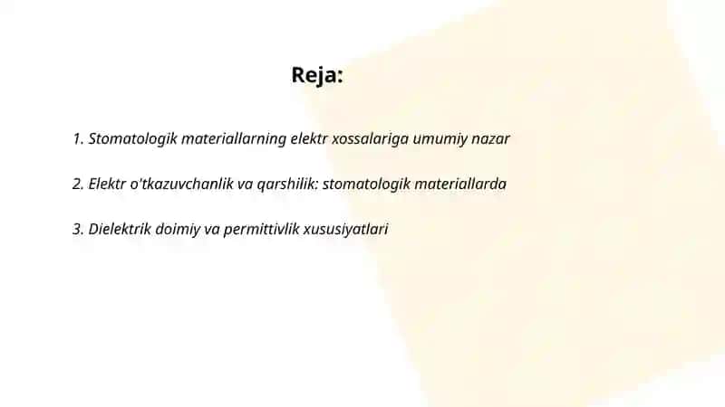 Stomatologik materiallarini elektrik xossalari 2