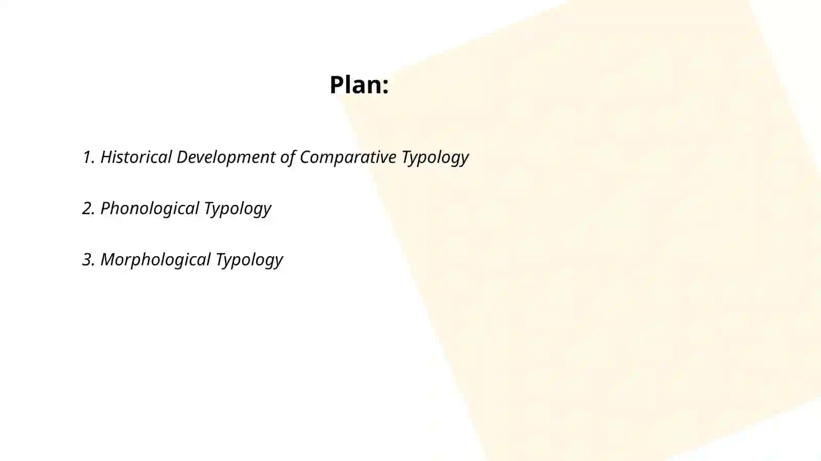 Comparative Typology and its major distinctive features 2