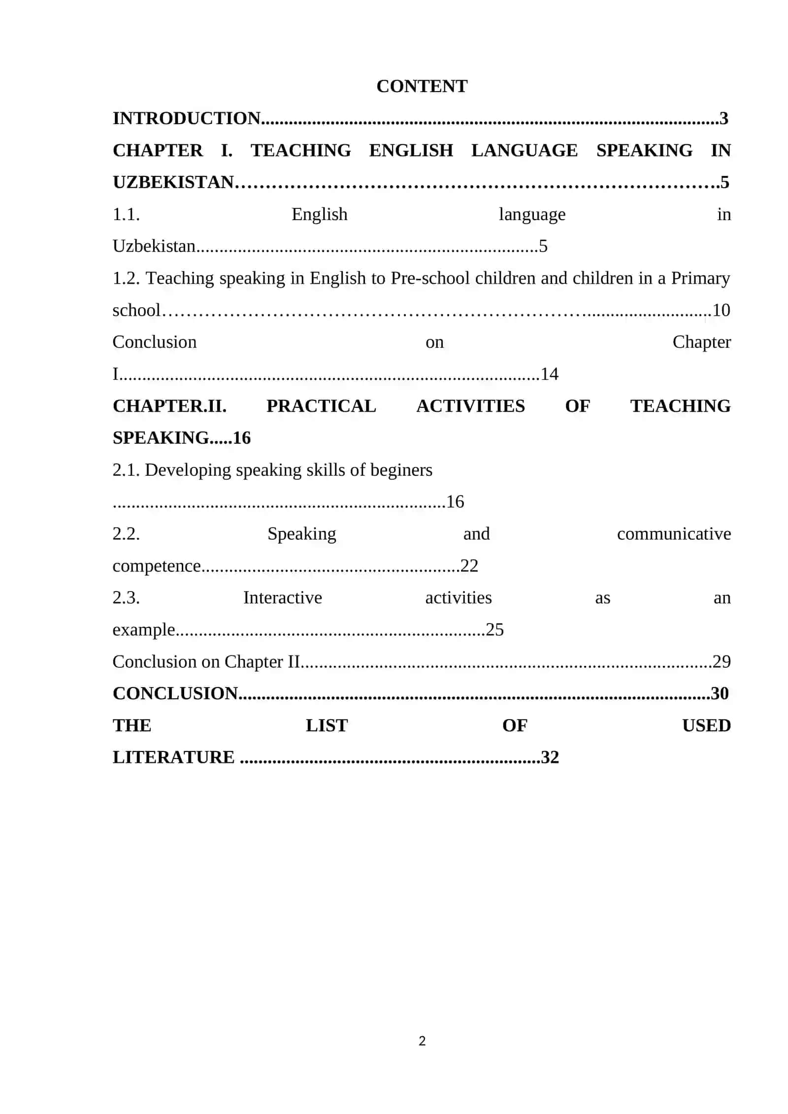 COURSE WORK: THE ROLE OF INTERACTIVE GAMES IN DEVELOPING SPEAKING SKILLS 2