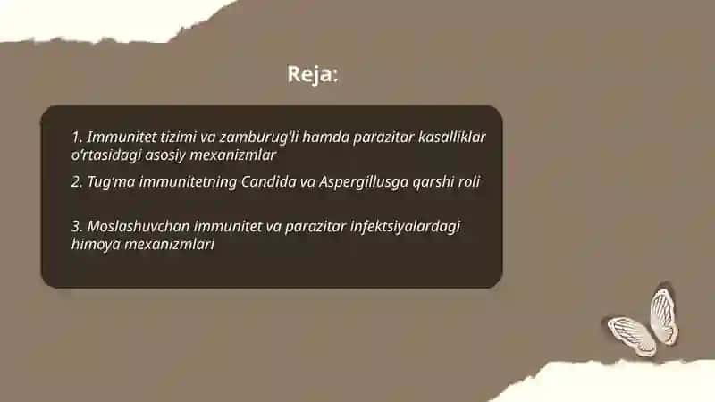 Immunitet tizimi va zamburugʻli hamda parazitar kasalliklar 2