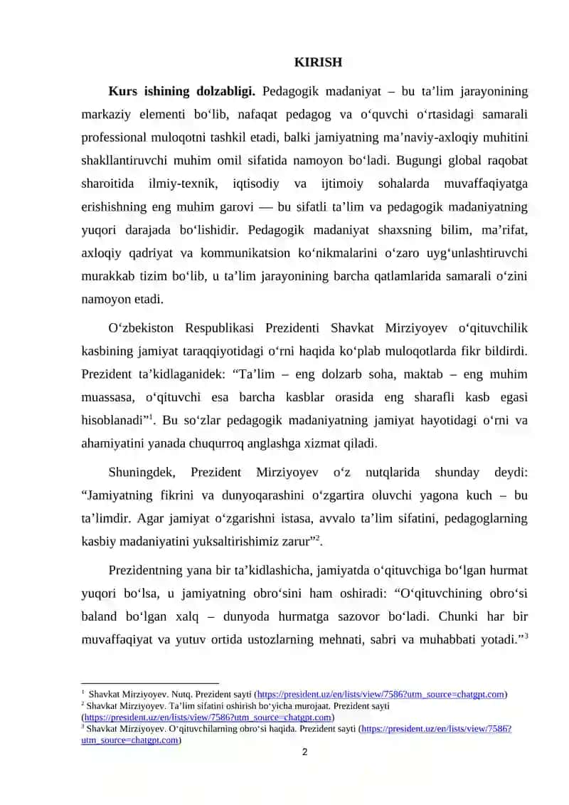 Pedagogik madaniyatning nazariy asoslari 2