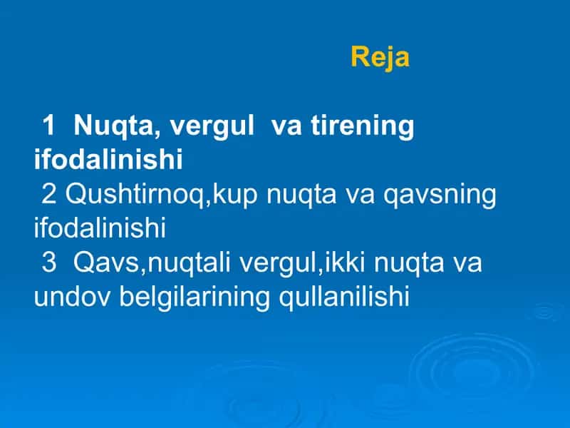Tinish belgilari 2