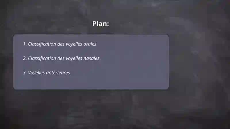 La classification des voyelles en français 2