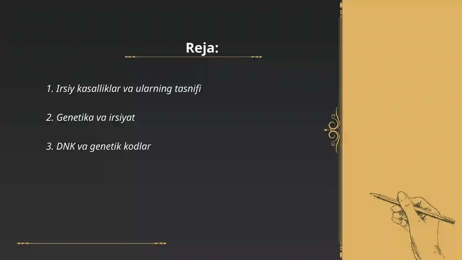 Irsiyat va Irsiy kasalliklar 2