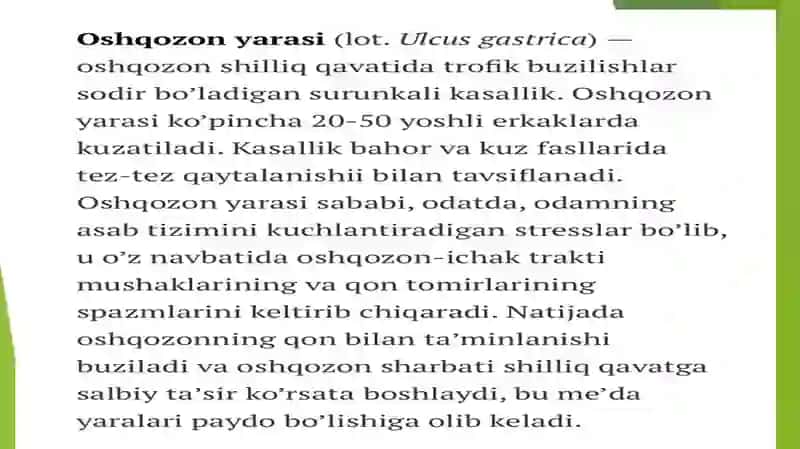 Oshqozon yara va 12 barmoq ichak yarasi 2