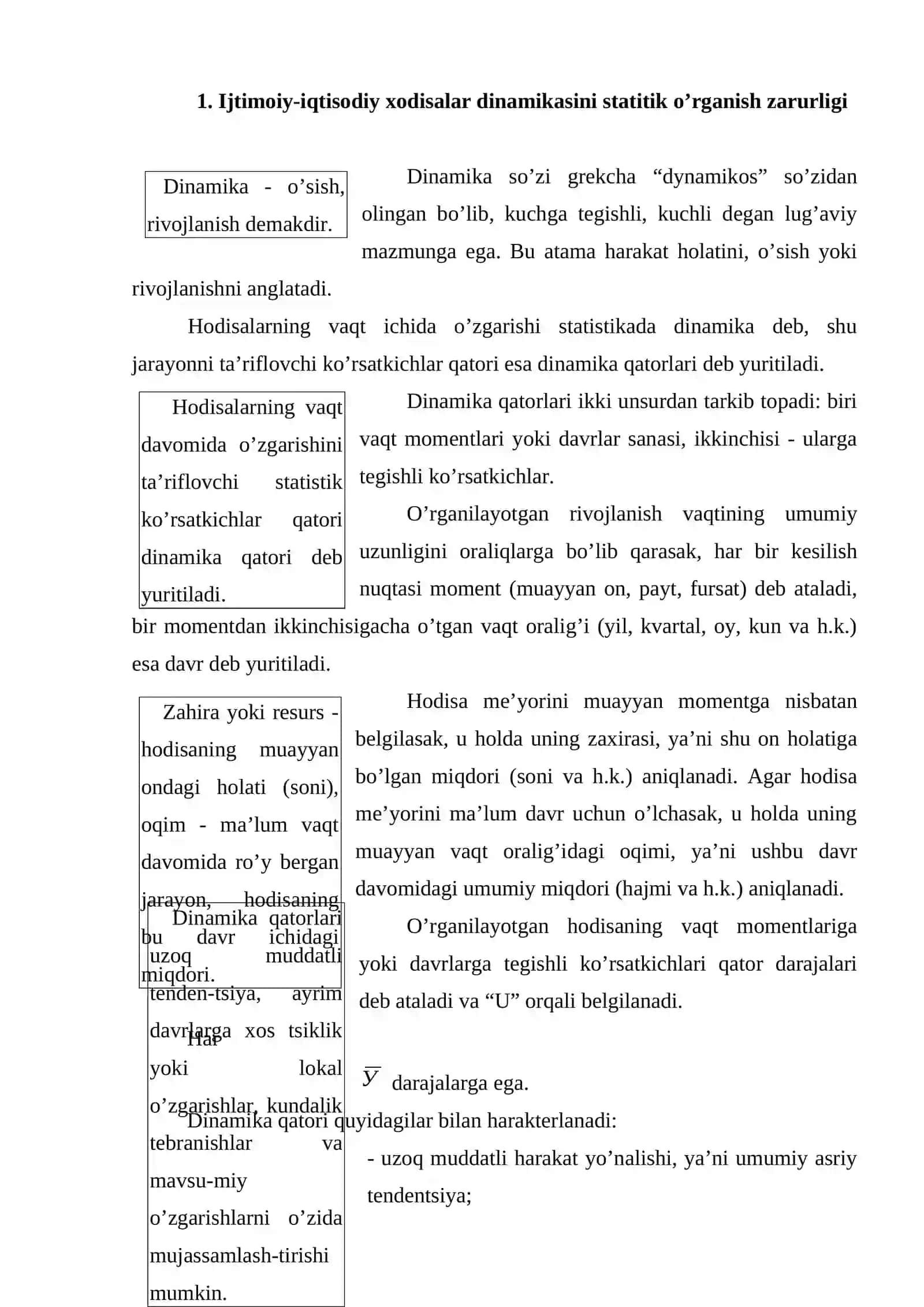 Dinamika qatorlarida trend tenglamasini tuzish 2