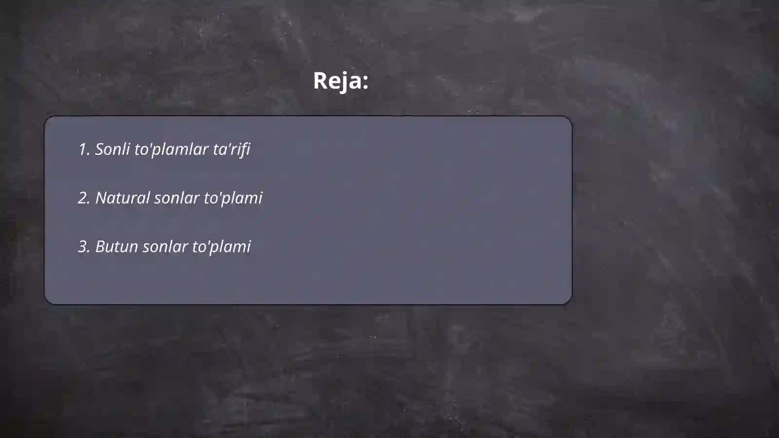Sonli to'plamlar matematikada 2