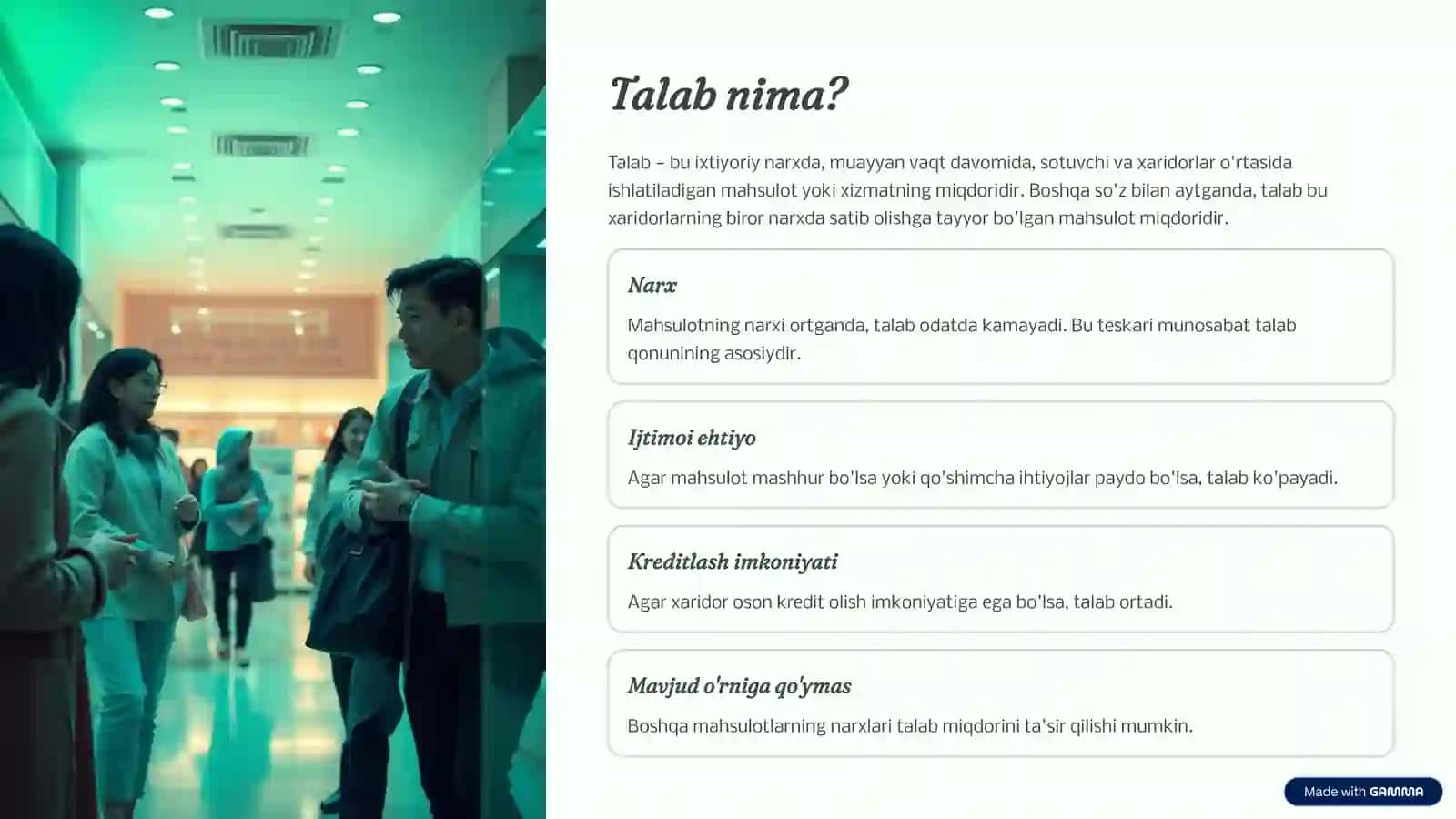 Talab va taklif qonuni 2