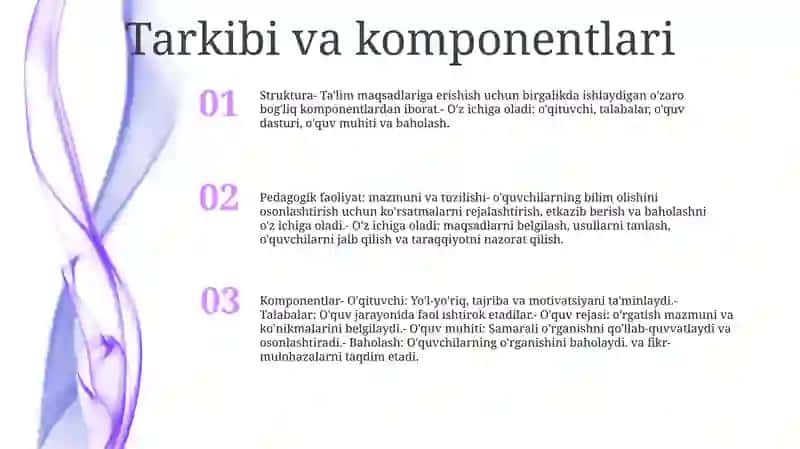 Pedagogik Faoliyatning Tarkibi Va Mazmuni 2