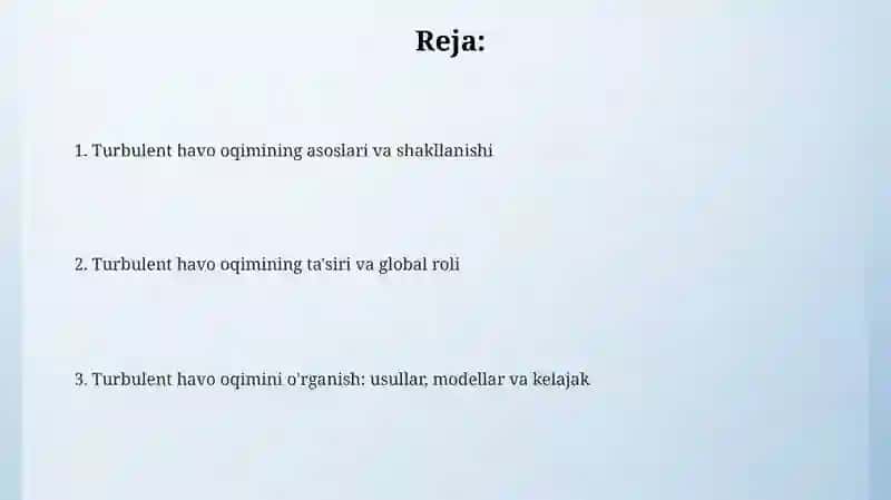 Tolali havo oqimining harakati 2