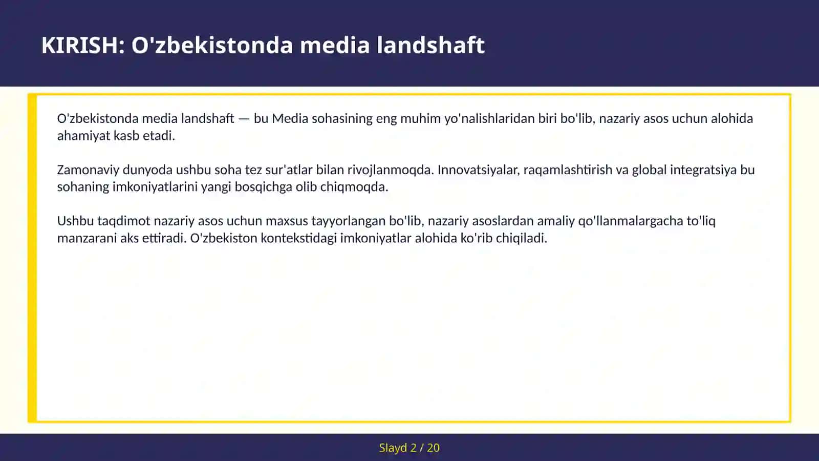 O'zbekistonda media landshaft 2