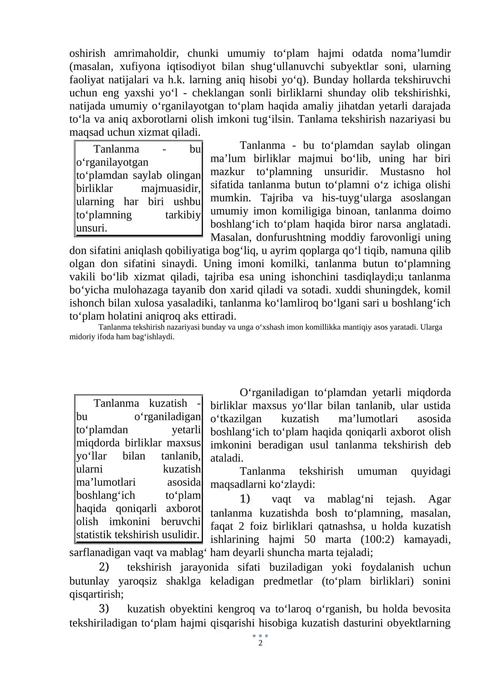 TANLAMA KUZATISH 2