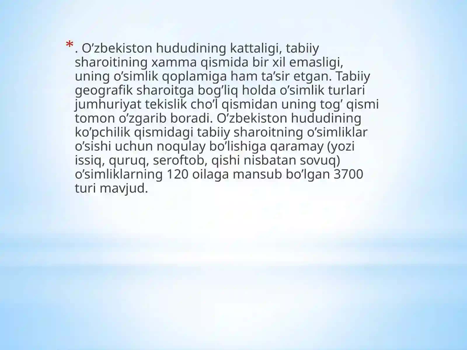 O'simliklar Geografik Tavsifi 2