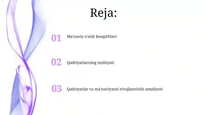 Qadriyatlar: Ma'naviy o'sishning asosi 2