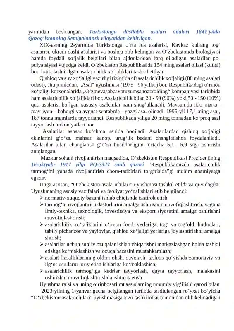 Asalarichilik faoliyatini huquqiy tartibga solish 2