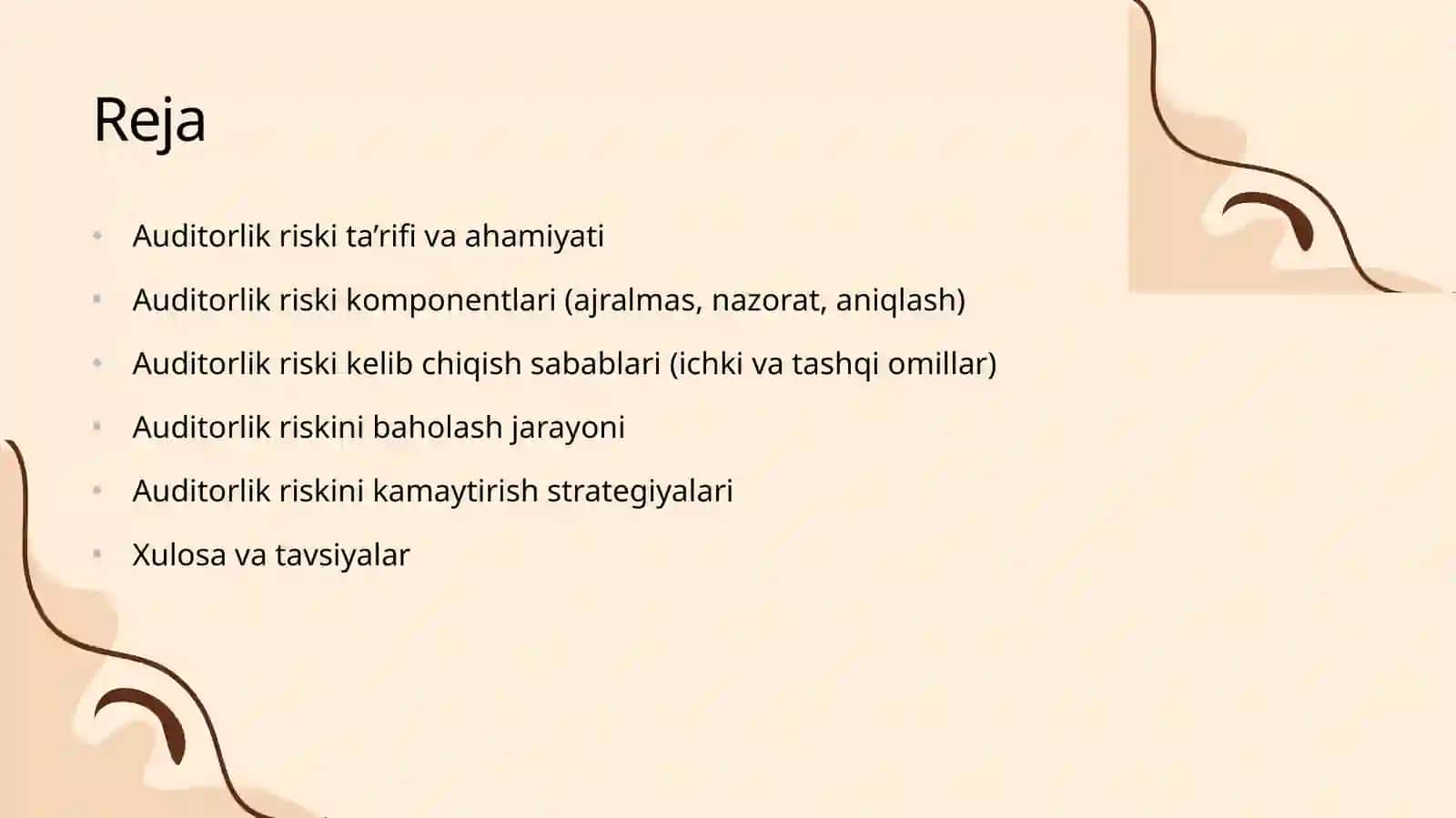 Auditorlik riski tushunish va kelib chiqish sabablari 2
