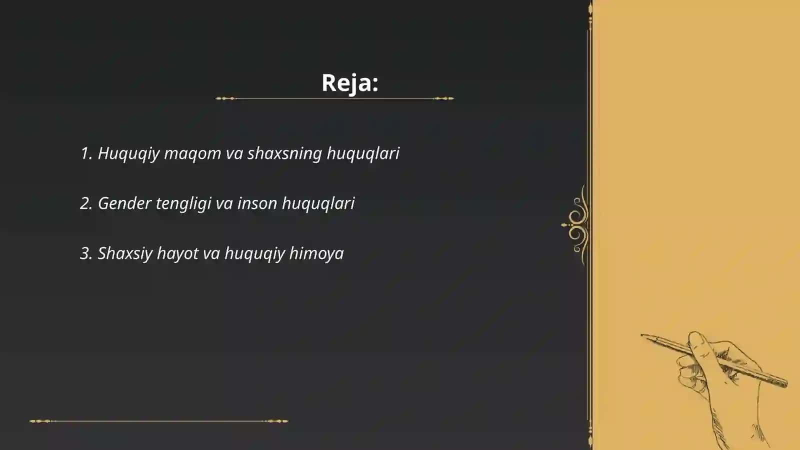 Shaxsning huquqiy maqomi teng huquqlilik va gender tengligi 2