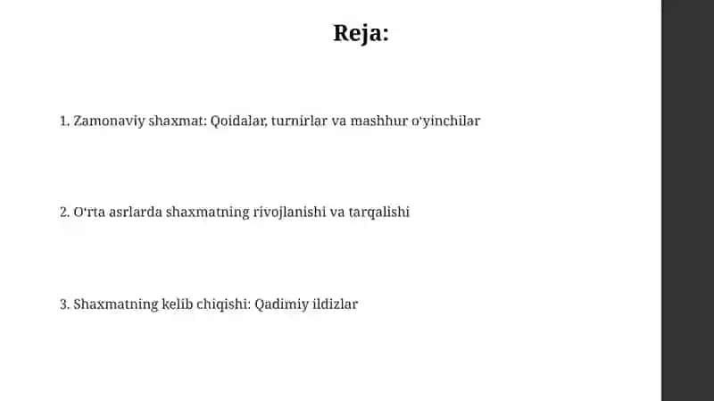 Shaxmat oʻyining kelib chiqishi tarixi va rivojlanish tarixi 2