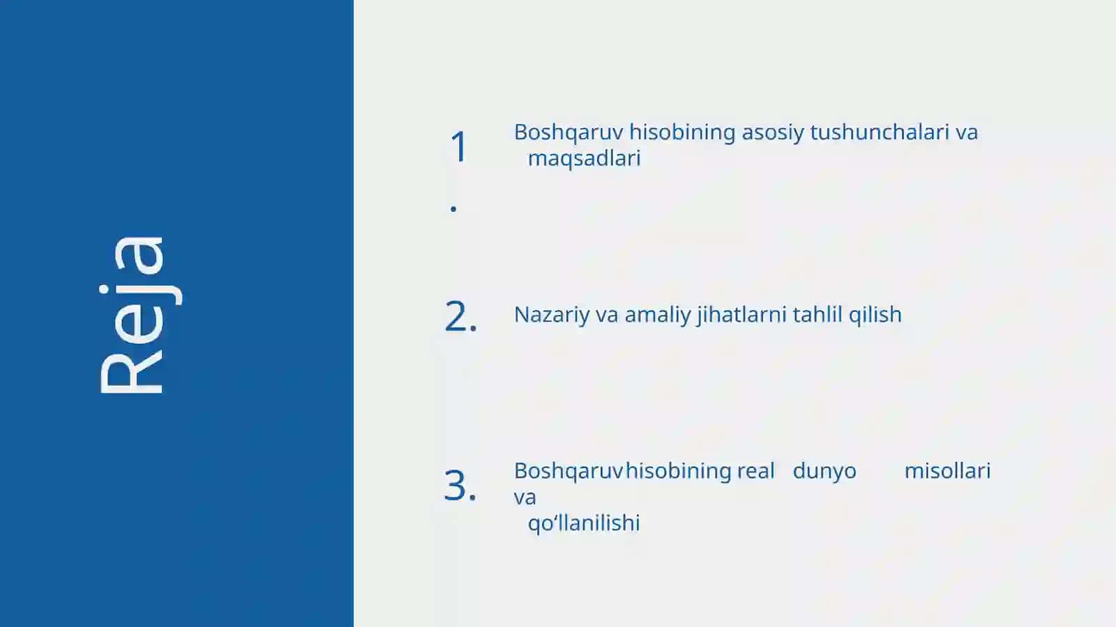 Boshqaruv hisobining mohiyati 2