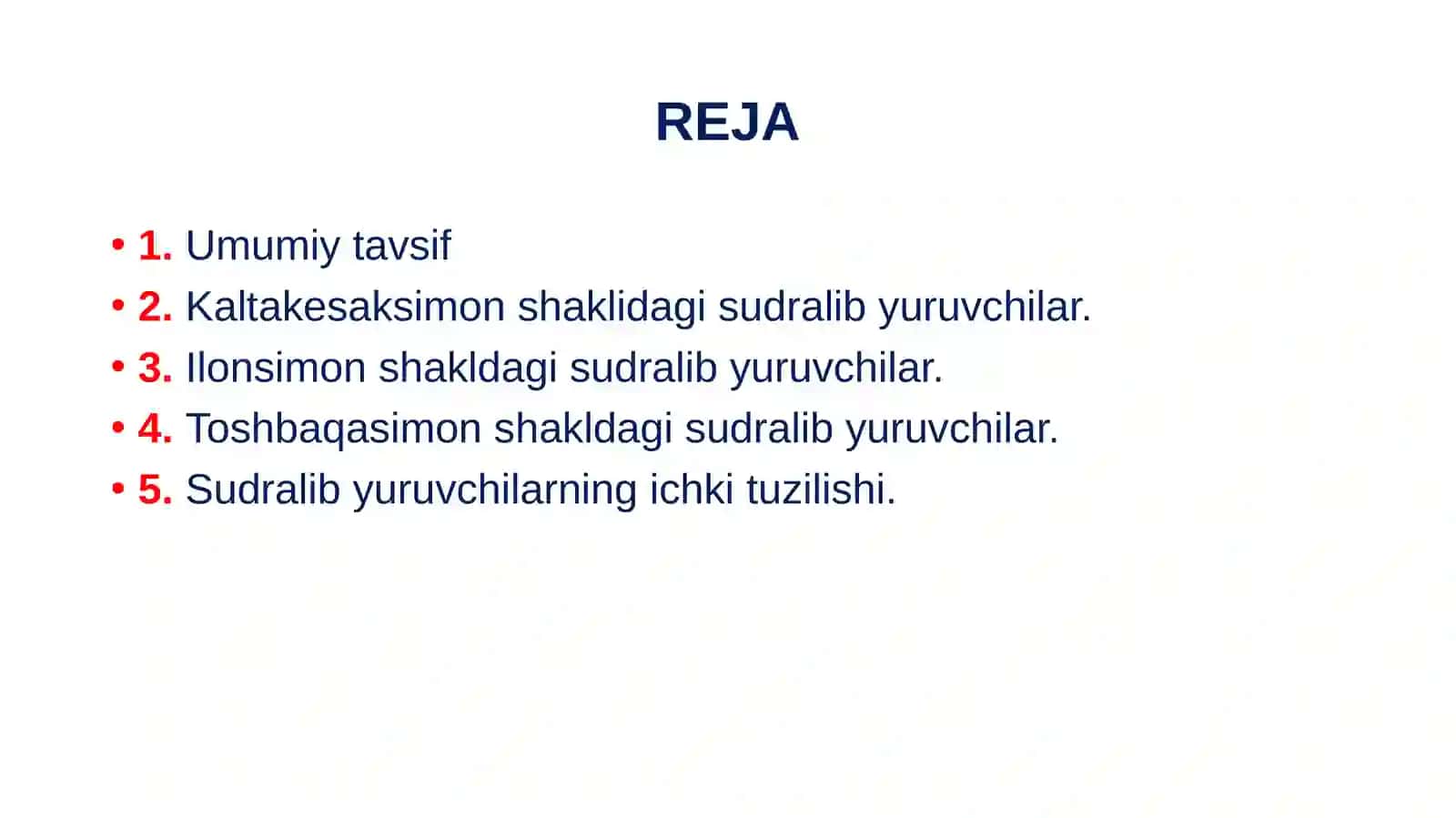SUDRALIB YURUVCHILAR(REPTILIA)SINFI 2