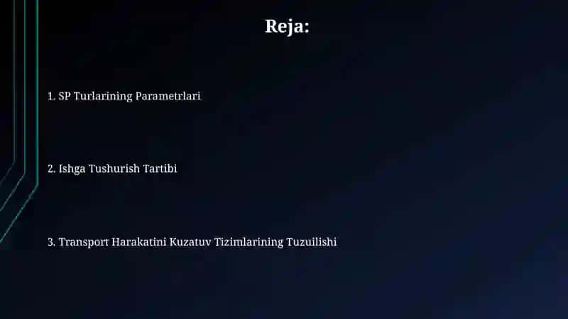 SP Turlarining Parametrlari 2