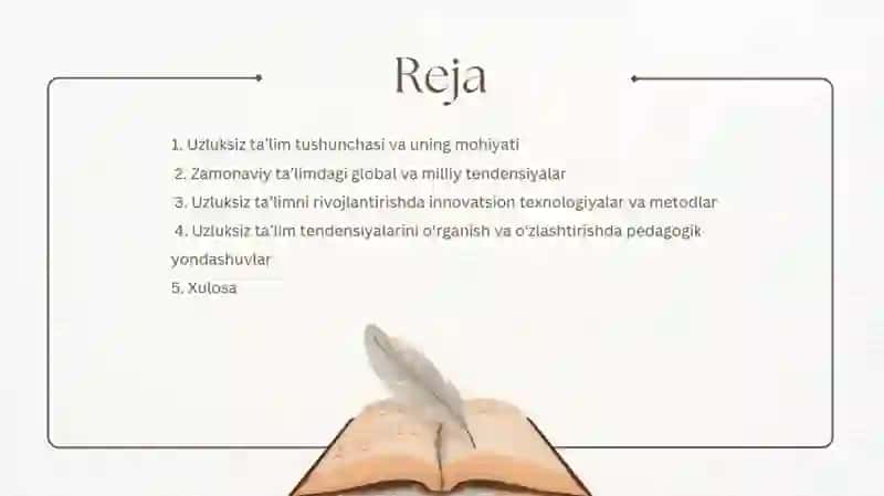 Uzluksiz ta'limdagi tendensiyalarni o'rgatish 2