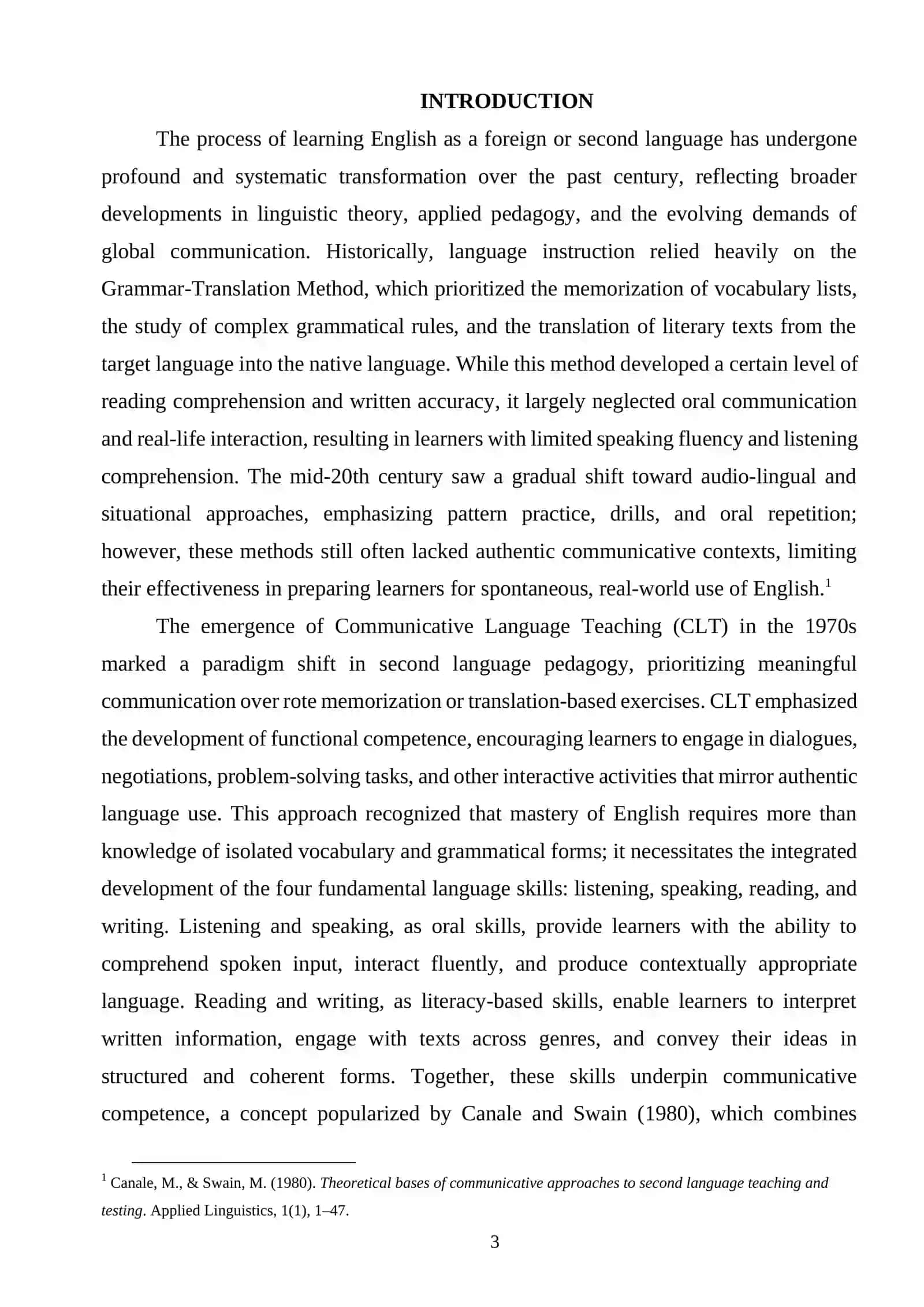 The Role of the Four Language Skills in English Learning 2