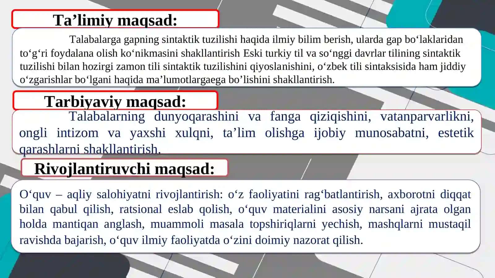 gapning sintaktik tuzilishi 2