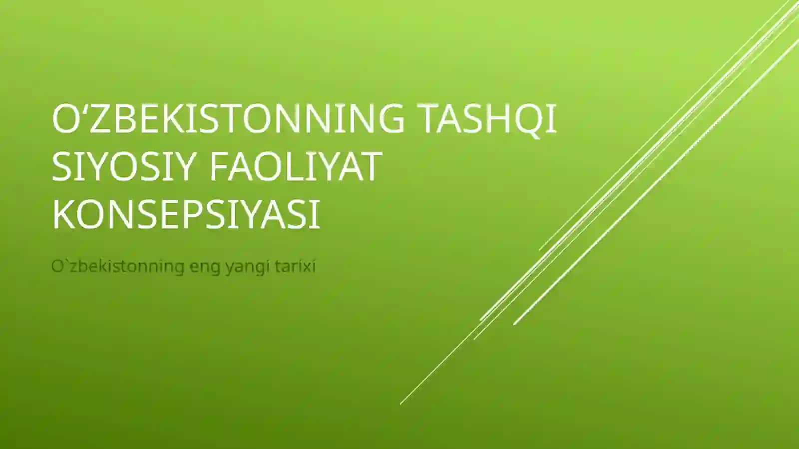 O‘zbekistonning tashqisiy faoliyat konsepsiyasi 2