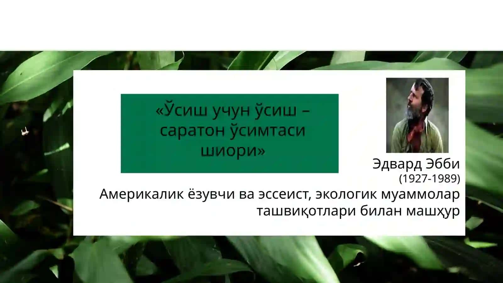 Атроф-муҳитни ҳимоя қилиш 2