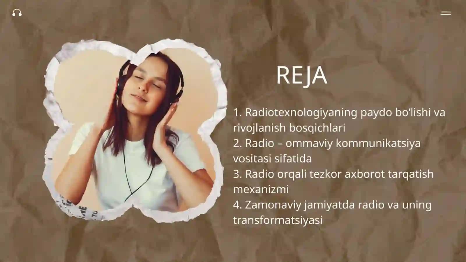 Radio - tezkor xabar berish va axborot tarqatish vositasi 2