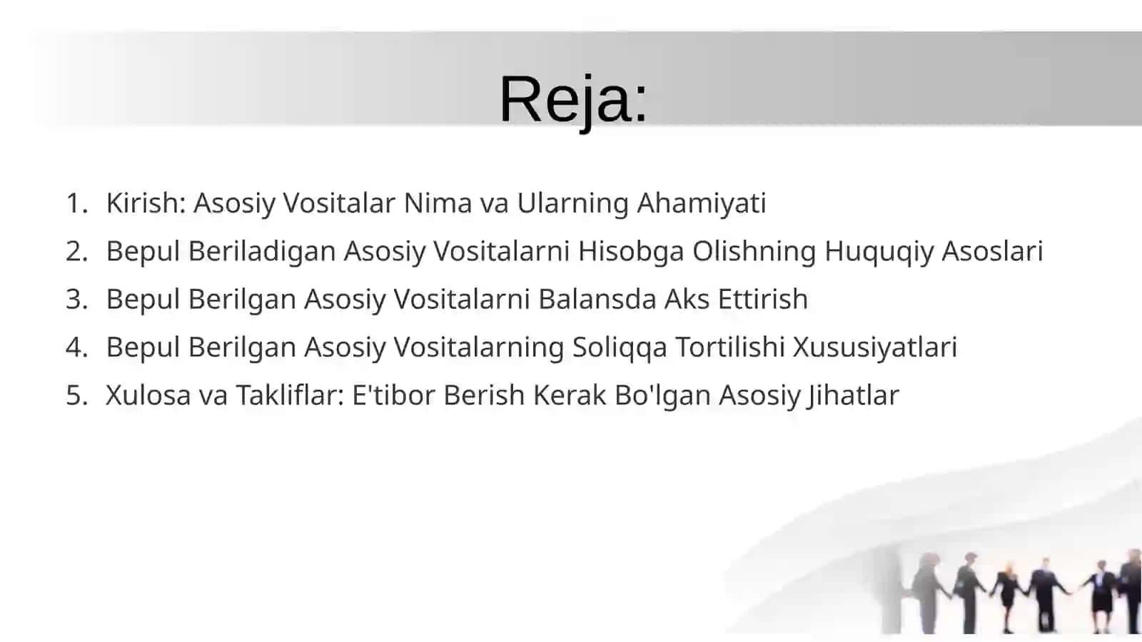 Asosiy Vositalarning Bepul Berilishi Hisobi 2