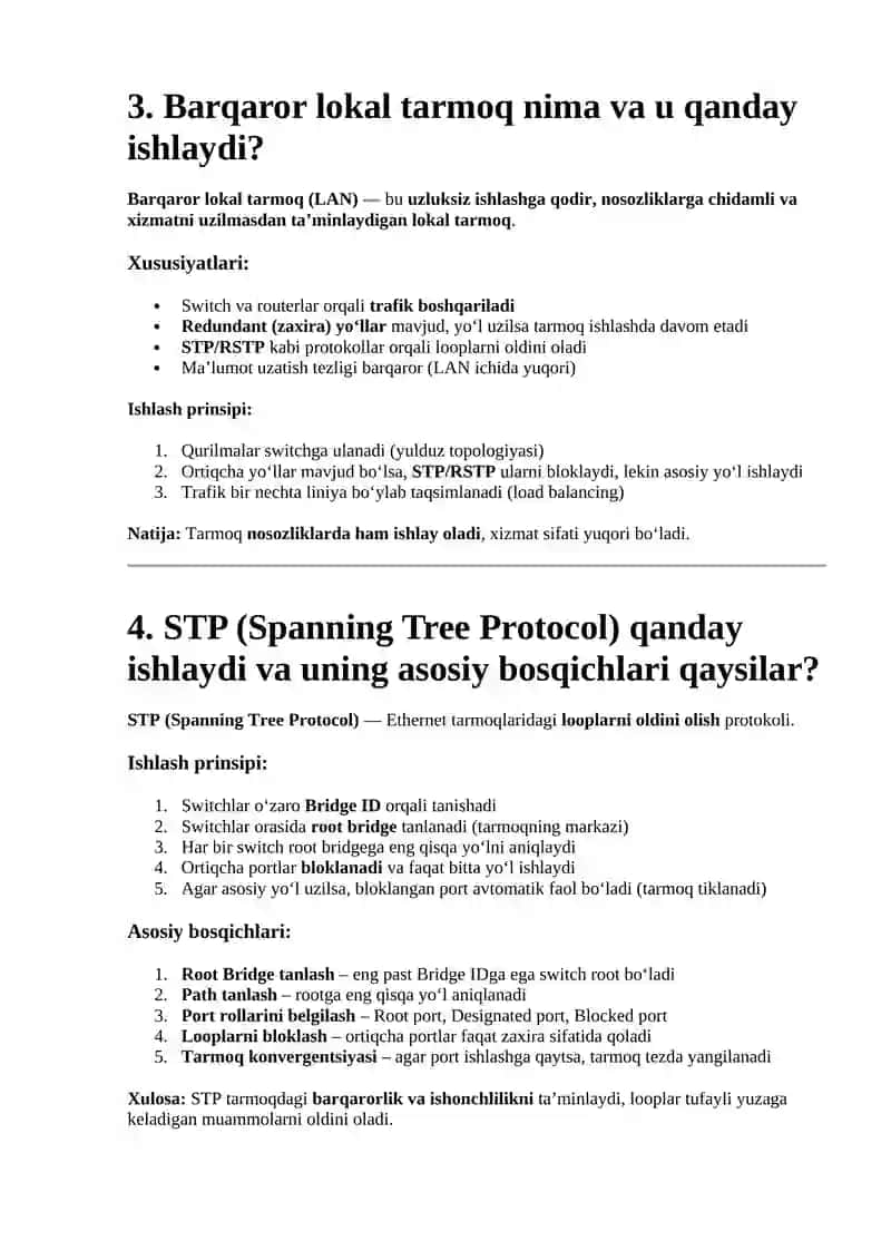 Paket kommutatsiyasi (Packet Switching) 2