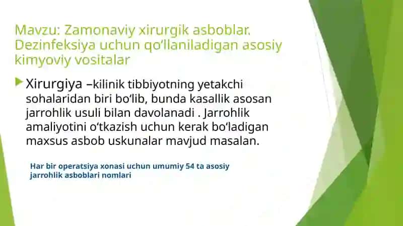Zamonaviy xirurgik asboblar 2