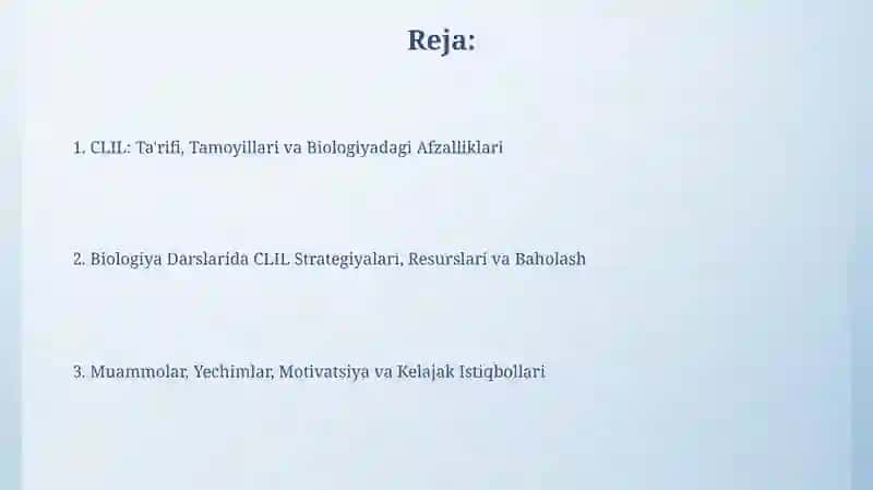 BiologiyafanlarinioʻqitishdaCLIL (Content and Language Integrated Learning)yondashuvi 2